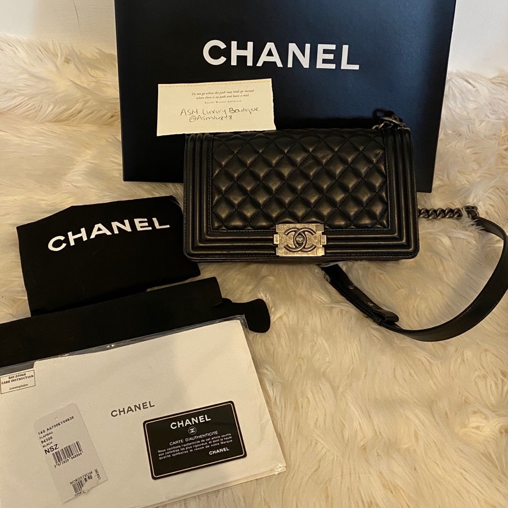 ❌SOLD❌ 100% Authentic Chanel Boy bag Ruthenium